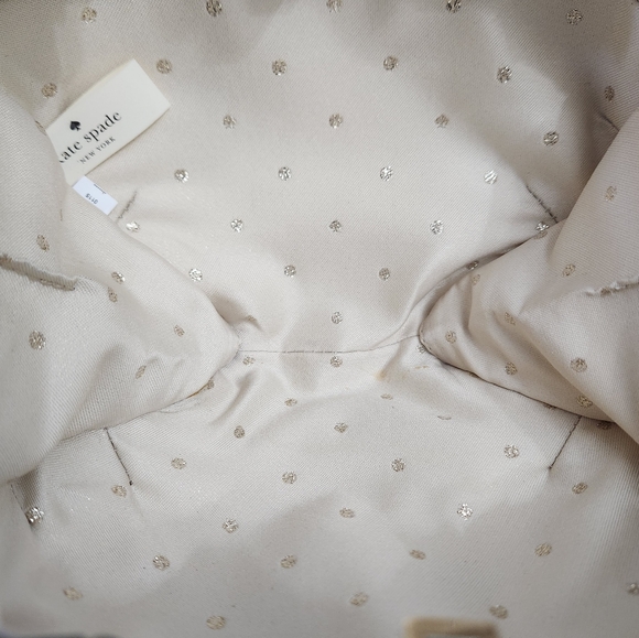 KATE SPADE SPLASH OUT WICKER STRAW CLAM SHELL CLUTCH EVENING FORMAL SHOULDER BAG - Picture 8 of 10